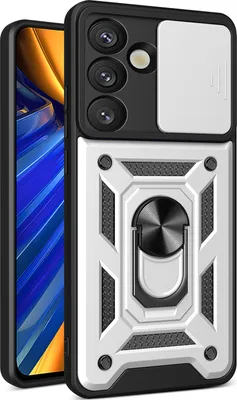 Produktbild von Hülle für Samsung Galaxy S25 Magnetische Ring Ständer Halter Dia Kameraschutz TPU Bumper Silikon Schutzhülle Silber