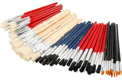 Produktbild von YellowLine Pinsel-Set, Nr. 4+8+10+12+3/4, 60 Stk/ 1 Pck [HOB-10252]
