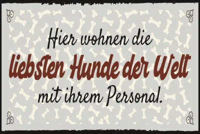 Produktbild von vianmo Blechschild 12x18 cm Liebsten Hunde der Welt