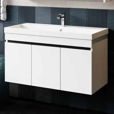 Produktbild von Waschtisch-Set Venus | Waschbecken | Waschtisch mit Unterschrank Badmöbel 100 cm