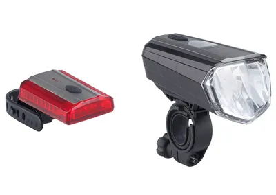 Immagine prodotto di Set luci Büchel anteriori + posteriori Sky Valley + 3D Lite alluminio nero 100 Lux