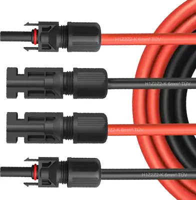Produktbild von Solar Solarkabel Verlängerungskabel für Solarmodule Kabel mit Stecker 4mm² 6mm²Kabelquerschnitt:6mm²;Länge:2x 4m incl. Stecker
