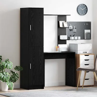 Image de Maison Exclusive - Bureau 2 pcs Chêne noir