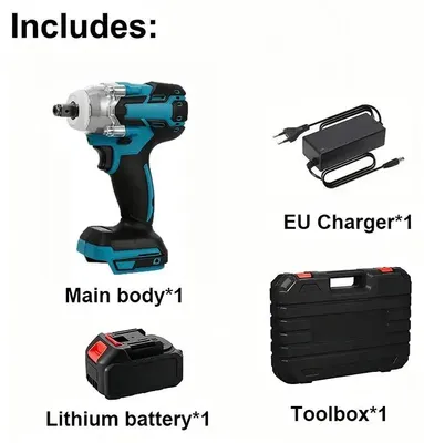 Image de Visseuse à percussion sans fil - Modèle 196H - Sans balais - 21 V - 480 W - 350 Nm - 3300 tr/min - 1 batterie