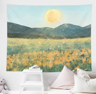 Produktbild von Tapisserie Mit Natürlicher Aussicht, Wandbehang, Wandbehang, Wandbehang, Flora, Himmel, ästhetische Schlafzimmerdekoration, Botanische Wandteppiche (150cm x 130cm,Farbe 6)