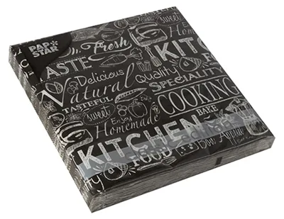 Zdjęcie produktu dla Papstar Servietten Kitchen schwarz