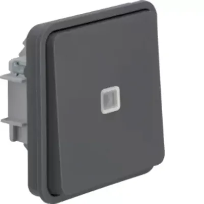 Produktbild von Hager 50463525, Grau, IP55, 250 V, 10 A, -40 - 30 °C, 71 mm