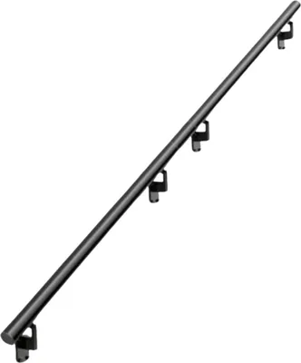 Obrázek produktu pro Trapleuning - Snadno udržovatelné hliníkové zábradlí - 365 cm - Nosnost 200 kg - Černá barva