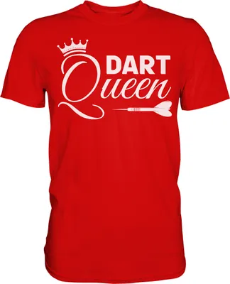 Produktbild von Dartspieler Königin Dartscheibe Dart Queen T-Shirt – Red / 4XL
