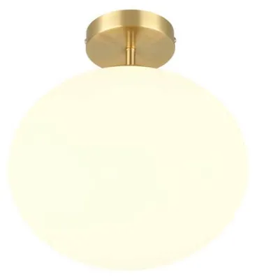 Image de Suspension FOMENTO blanc et laiton, 1xE27x15W, verre, dim. : 33x30x30 cm, IP20, Trio