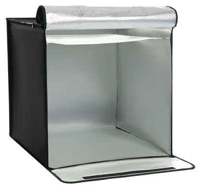 Immagine prodotto di Box fotografico - Tenda da studio fotografico pieghevole 60×60×60 cm - Professionale - Portatile - Sfondo per interni - Nero