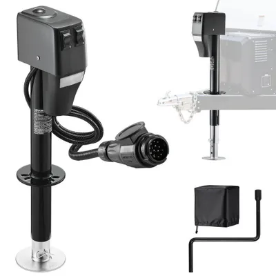Zdjęcie produktu dla Noga podporowa elektryczna, 12 V - zakres regulacji 230-686 mm - udźwig 2268 kg - metal