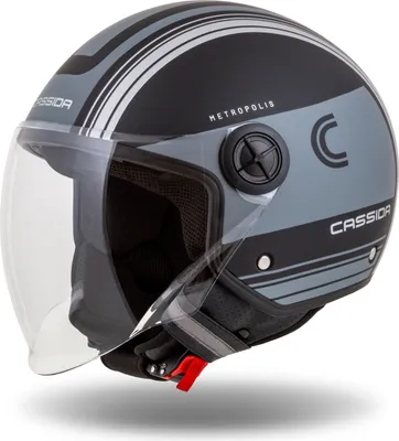 Produktbild von handy Metropolis Vision Helm, CASSIDA (schwarz matt/grau/reflektierend grau, Größe XS)