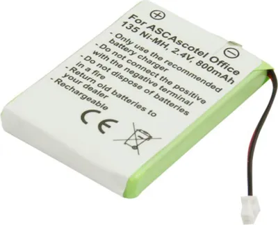 Immagine prodotto di Avizar, batteria ricaricabile per telefono cordless Ascom Ascotel Office 135, NiMH, bianco