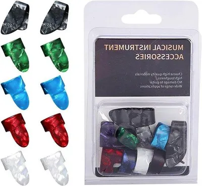 Productafbeelding van Gitaar Vingerbeschermers - Plectrums Set - Muziek Maken - Antislip Grip - 10 Stuks - Transparant