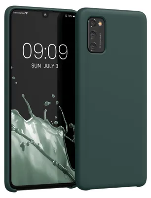 Produktbild von kwmobile Handyhülle für Samsung Galaxy A41 Hülle - Case Silikon - Kabelloses Laden - Schutzhülle Cover in Blaugrün