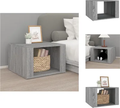 Zdjęcie produktu dla vidaXL Szafka nocna Szara Sonoma 57x55x36 cm Materiał drewnopochodny - Szafki nocne
