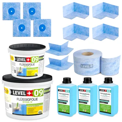 Produktbild von Dicht-Set Spezial 16kg Badabdichtung Balkonabdichtung Dusche LEVEL+ SET68