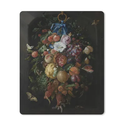 Produktbild von MuchoWow® Mauspad Mousepad Früchte und Blumen - Gemälde von Jan Davidsz. de Heem 30x40 cm - Mousepads - Maus Mat - Pad - Mausunterlage - Mausmatten