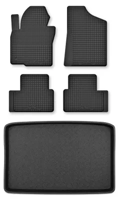Produktbild von Gummimatten + Kofferraumwanne für Mitsubishi ASX II 2023- (oberer Ladeboden) – Schwarz, Semi-Universal, angepasst – Wielganizator Semi-Universal