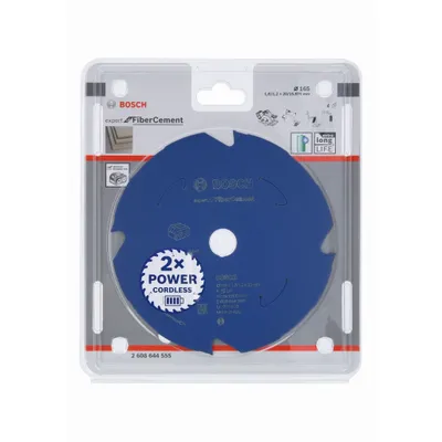 Image de Lame de scie circulaire sans fil Expert for Fibre Cement Bosch Professional, 165 x 1,8 / 1,2 x 20, 4 dents