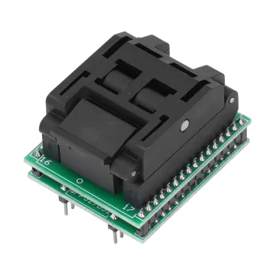 Zdjęcie produktu dla Gniazdo do programowania QFP32 na DIP32, adapter programatora QFP32 na DIP32, konwerter QFP32 na DIP32, gniazdo 2,54 mm, gniazdo testowe QFP32 na DIP32, gniazdo testowe TQFP32