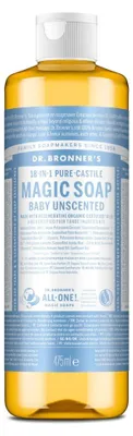 Image de Savon naturel "18 en 1" Magic Soap, sans parfum, pour bébés, 475 ml, pack de 4
