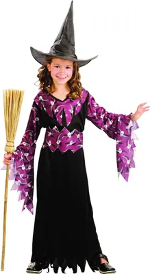 Imagen del producto de Disfraz de bruja para niña, de colores, talla L, para niñas de 10-12 años (130-140 cm)