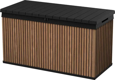 Produktbild von Keter Gartenbox "Darwin Signature" 570L - Braun - 143 x 65 x 78 cm - Deckel bis 270 kg belastbar - abschließbar