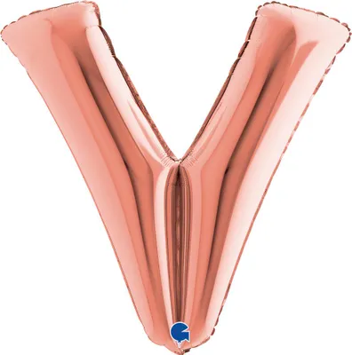 Produktbild von Riesenbuchstabe Folienballon 40"/102cm | Rosegold #V
