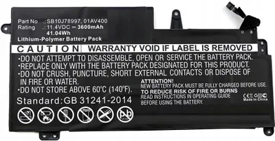 Zdjęcie produktu dla CoreParts MBXLE-BA0143, Bateria, Lenovo, ThinkPad 13 20GL0000US, ThinkPad 13 Chromebook