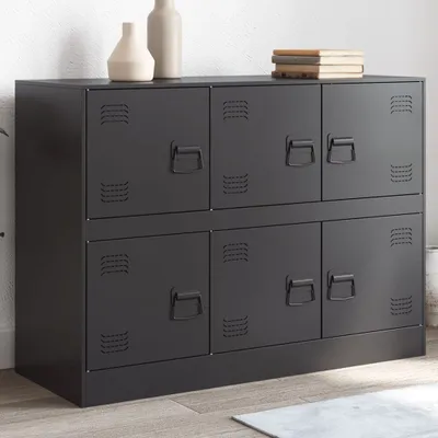 Obrázok produktu pre Maison Exclusive - Komoda Čierna 99x39x73 cm Oceľ