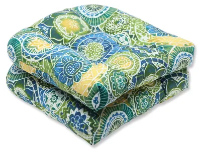 Productafbeelding van Pillow Perfect getuftte zitkussens voor binnen en buiten, met ronde rugleuning