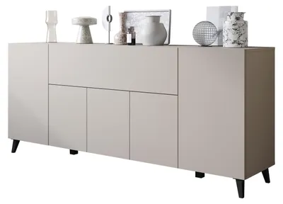 Produktbild von MIRJAN24 Kommode Phuket 180, Kommode mit fünf Drehtüren (Farbe: Cashmerebeige)