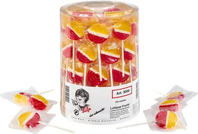 Produktbild von Küfa Lollipop Frucht Lutscher mit Fruchtgeschmack 100 Stück 1800g