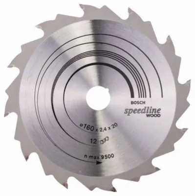 Obrázek produktu pro Pilový kotouč pro okružní pily Bosch Speedline Wood 160x20 mm Z 12