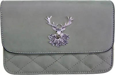 Produktbild von Gesteppte Trachten Handtasche "Anni" mit Hirsch Applikation | Dunkelgrau