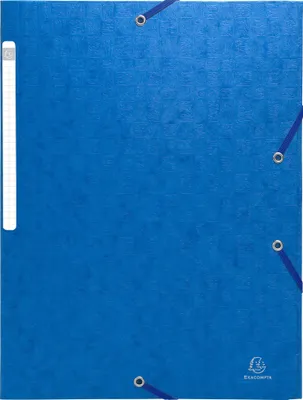 Produktbild von Exacompta 25x Sammelmappe + Gummizug 3 Klappen Karton 600g A4 MAXI Blau 55952E