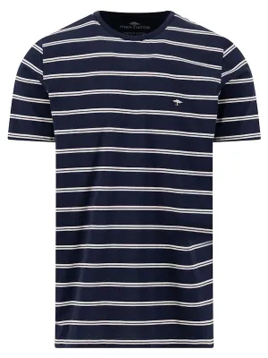 Produktbild von T-shirt, textured striped 685 navy Größe XL