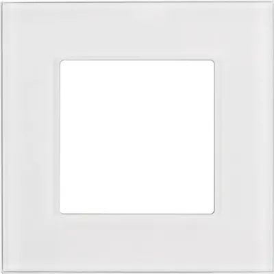 Obrázok produktu pre Panel so skleneným rámom 86x86 mm pre zásuvku Modulárna zásuvka na stenu Zásuvka na stenu na zapustenie Zásuvka na stenu na zapustenie (sklenený rám pre zásuvku, biely)