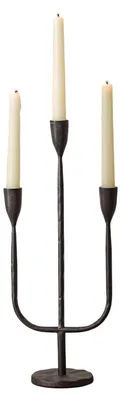 Obrázok produktu pre Dekoratívny svietnik, trojramenný kandeláber, elegantný, čierny, 43 cm