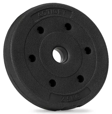 Productafbeelding van Halterschijf | 1 x 2,5 kg | Kunststof | Zwart | 29 MM