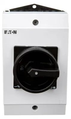 Produktbild von Eaton P1-25/I2/SVB-SW, Kippschalter, 3P, Schwarz, Weiß, IP65, 100 mm, 115 mm