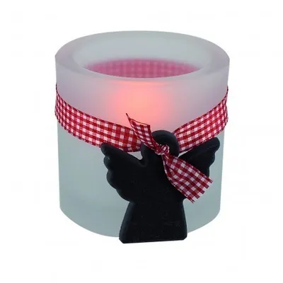 Produktbild von Glaswindlicht Engel mit Schieferanhänger