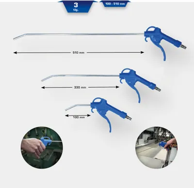 Image de BRILLIANT TOOLS Kit de pistolets de soufflage à air comprimé 3 pièces - BT160500