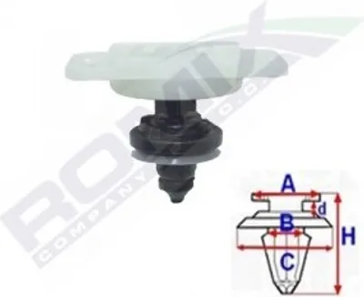 Produktbild von 5x ROMIX C70182 Clip Innenraumverkleidung