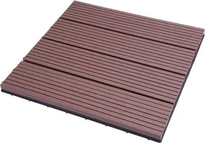 Image de Lot de dalles de terrasse marron 30 x 30 cm
