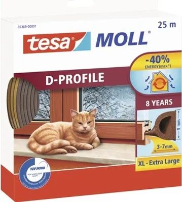 Obrázok produktu pre Tesnenie na okná Economy guma D hnedé 20 + 5m