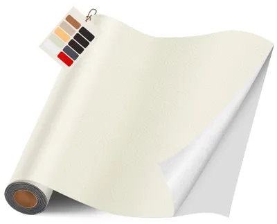 Imagen del producto de Kit de reparación de cuero autoadhesivo para muebles y automóviles, 40 x 400 cm, color blanco marfil