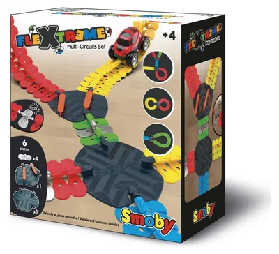 Produktbild von Smoby FleXtreme Multi-Rennstrecken Set Kreuzung und Weiche